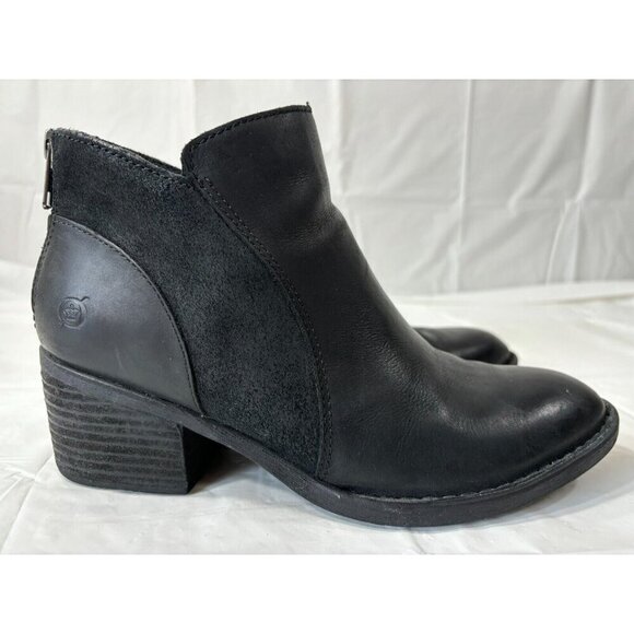 Børn Pourri Black Leather Ankle Boot Size 7 - Picture 3 of 14